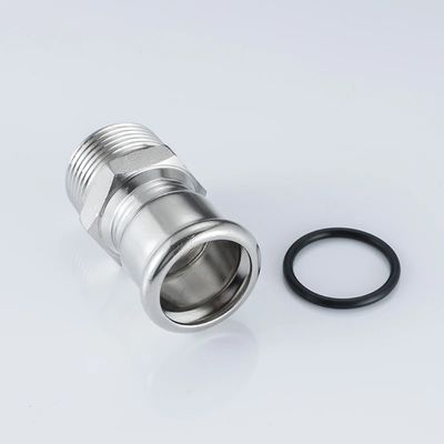 Good price 304 316L 스테인리스 스틸 프레스 파이프 피팅 물 또는 공기 공급을위한 남성 어댑터 온라인으로